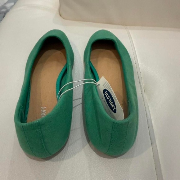 Old Navy Green Suede Ballet Flats Shoes Women Size 7 - Picture 6 of 8